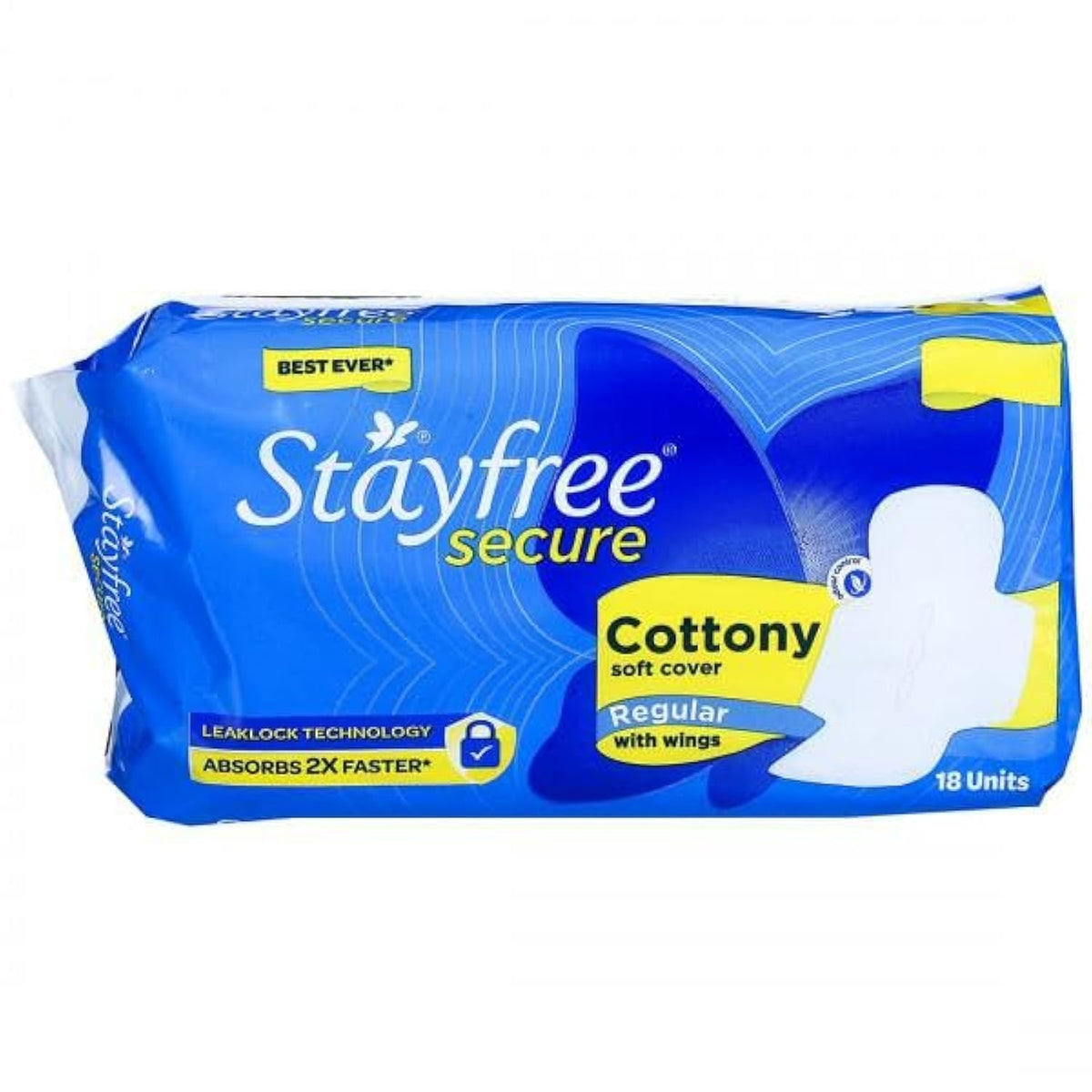 Stayfree protector con cubierta de algodón suave y alas para uso diario cómodo
