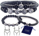 Pulsera STCORPS7 con hematita y imanes para un diseño elegante y equilibrado.