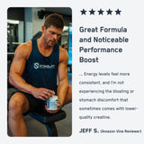 Mezcla en agua fría con SteelFit Creatine HMB para entrenamientos rápidos.