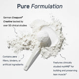 Polvo sin sabor de SteelFit Creatine HMB para mezclar fácilmente.