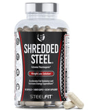 SteelFit Shredded Steel: botella con cápsulas para energía sostenida y foco