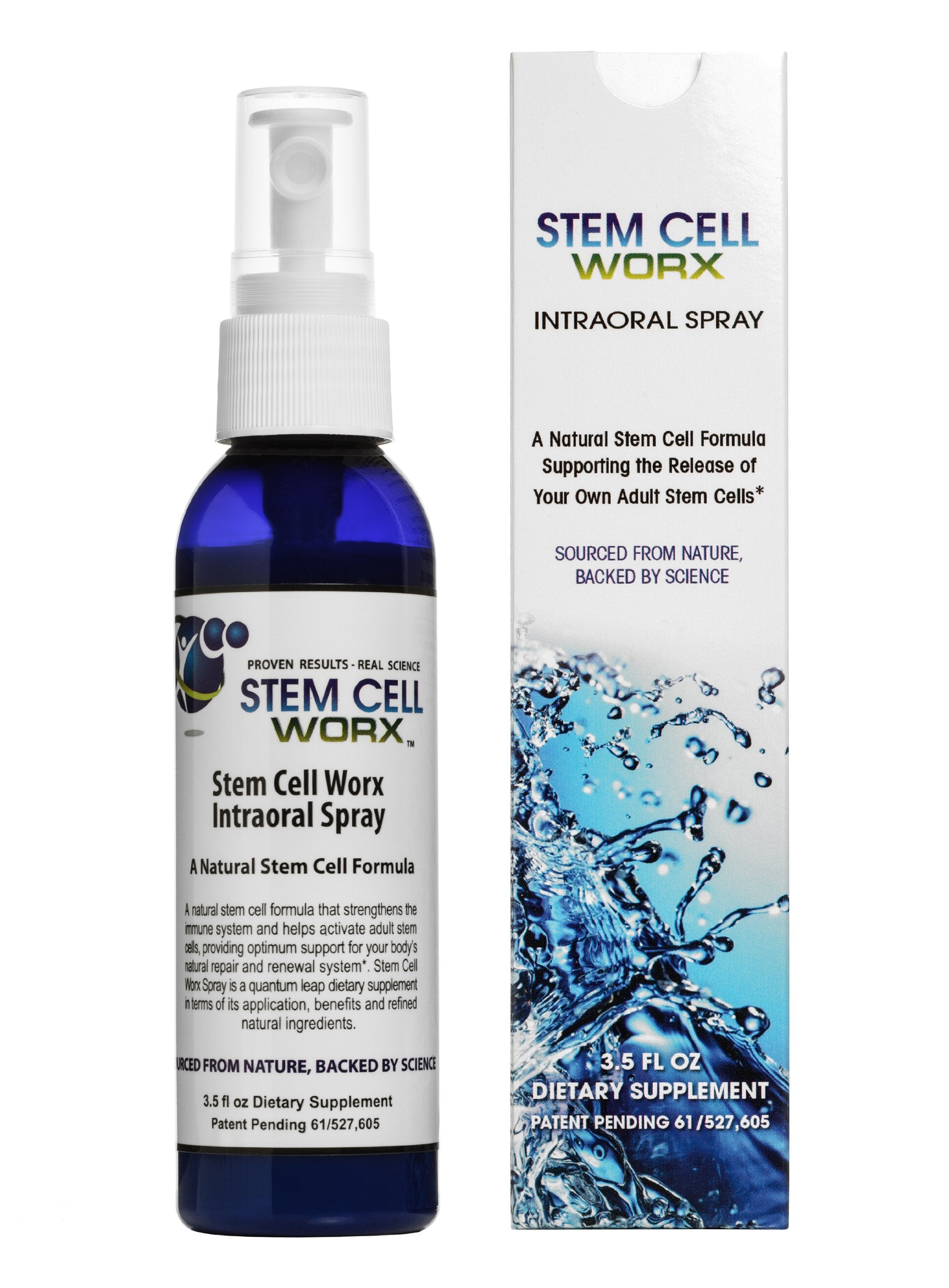 Stem Cell Worx: botella líquida para dosis diaria y cuidado celular.
