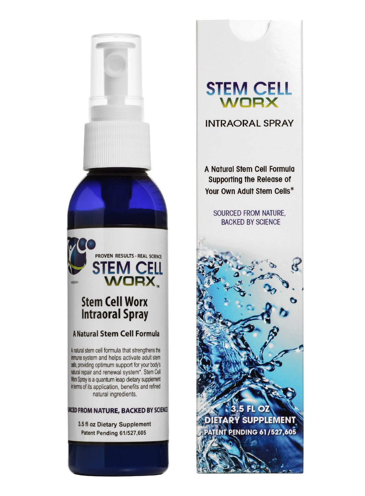 Stem Cell Worx: botella líquida para dosis diaria y cuidado celular.