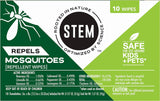 STEM Repels Mosquitos, toallitas con textura suave para aplicación rápida