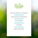 Stevita cuchara medidora, estevia y eritritol, uso sencillo en recetas.