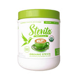 Stevita Organic Stevia tarro 16 oz, endulzante natural sin calorías para café y té.
