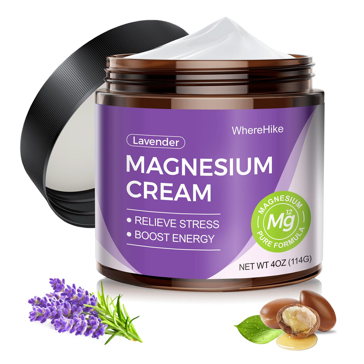 STILIP crema de magnesio en bote con lavanda para relajación nocturna