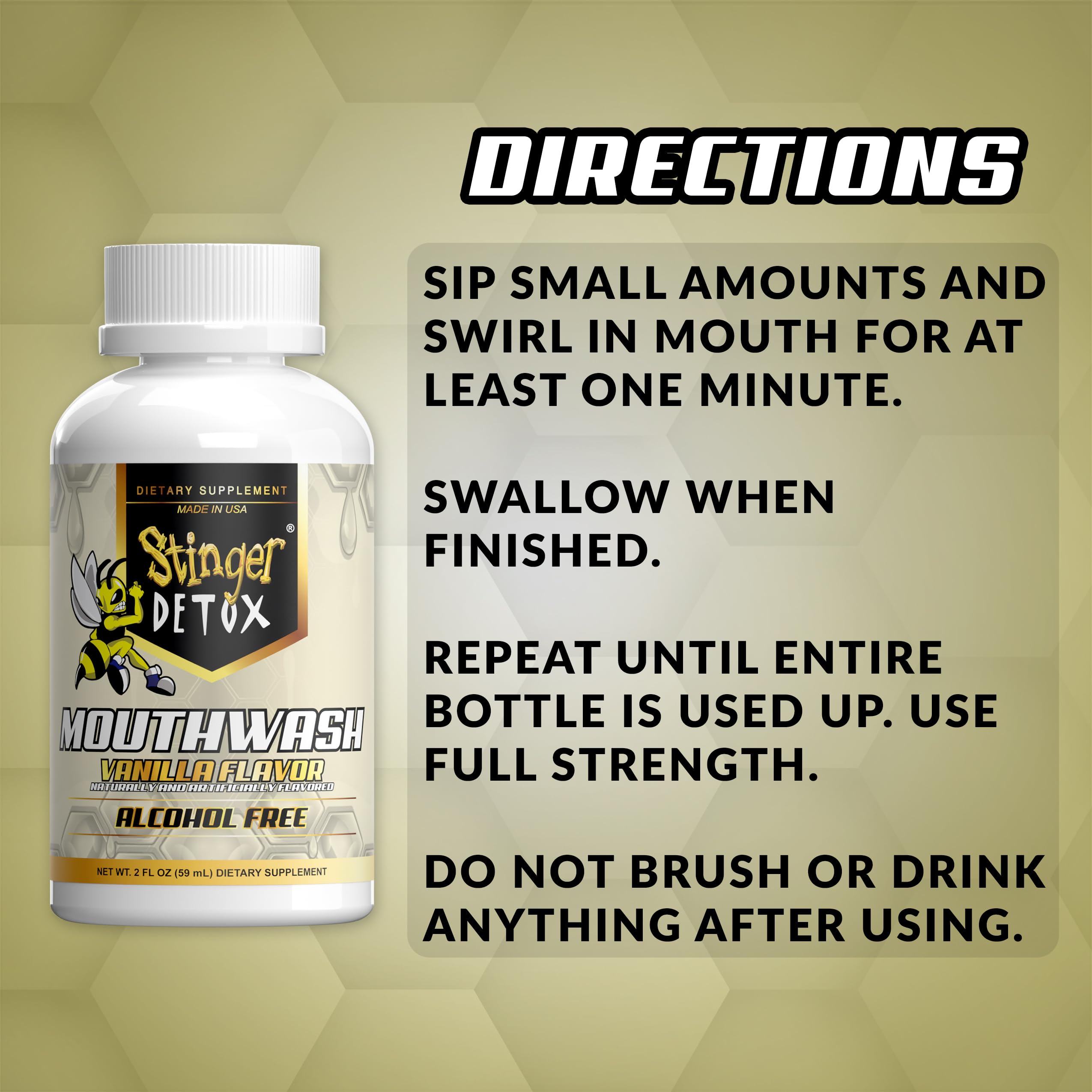 Stinger Detox ingredientes naturales, apoyo a una limpieza bucal natural