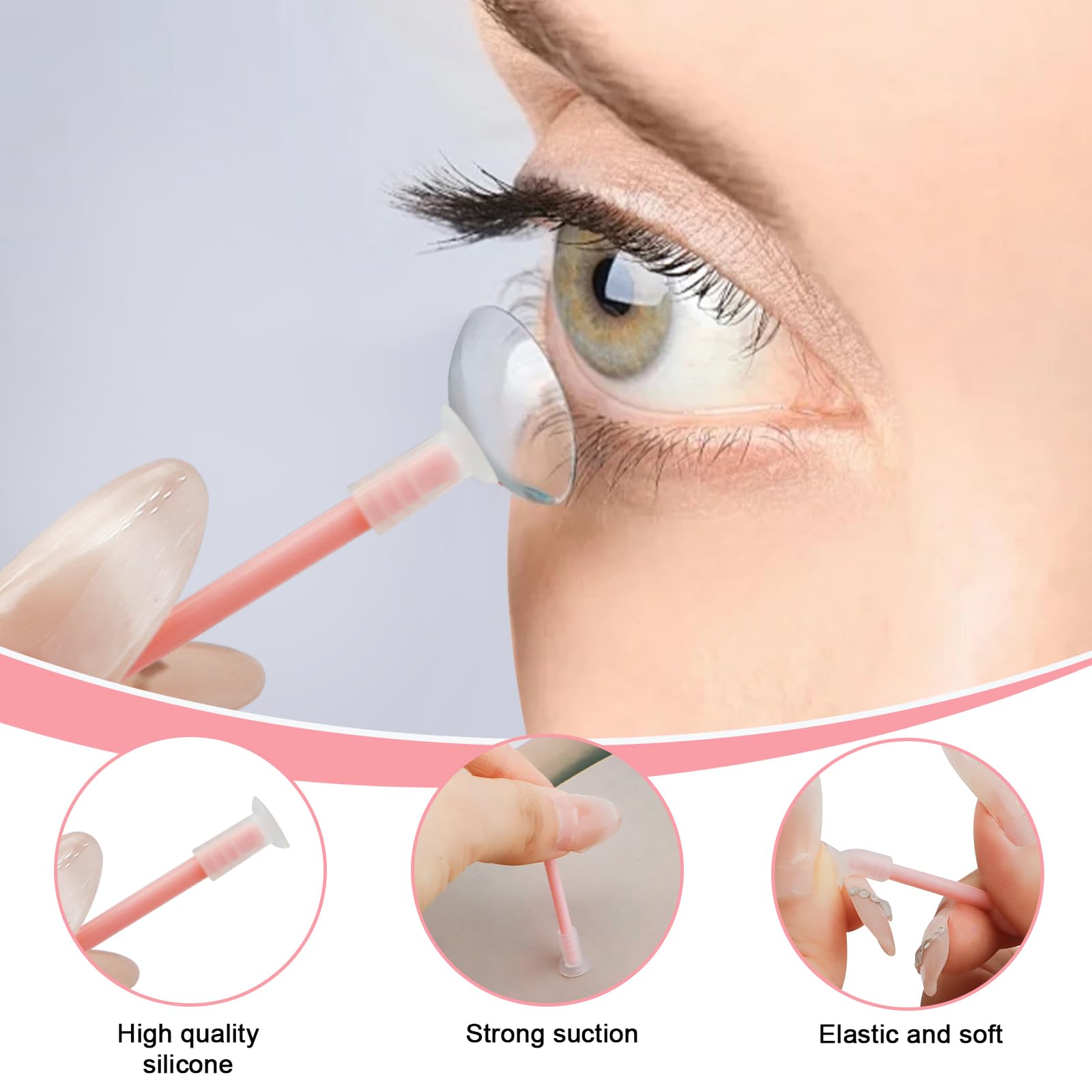 STNRST-IN herramienta de remover lentes con succión suave, evita manipulación con uñas.