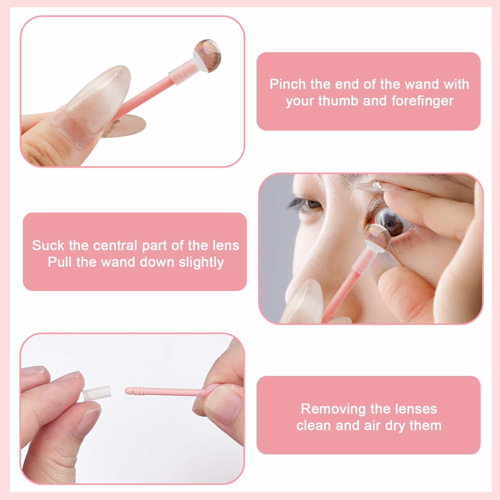 STNRST-IN ventosa de silicona suave para remover lentes, uso sencillo y seguro.