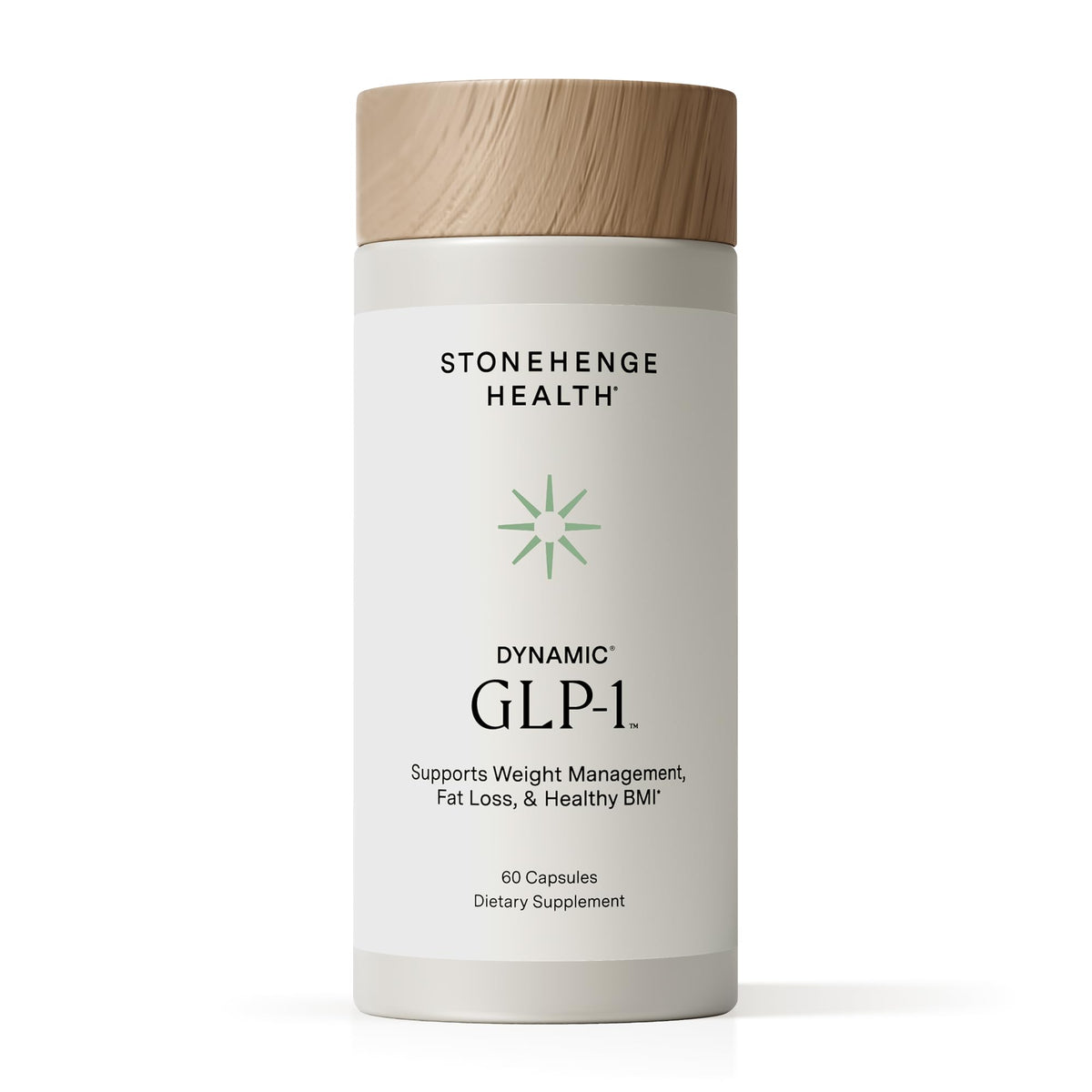 Stonehenge Health GLP-1 dinámico: botella de cápsulas para control del apetito.