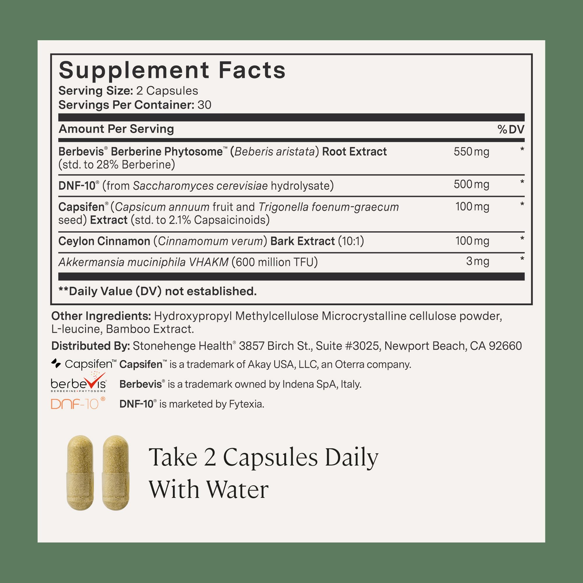Stonehenge Health GLP-1 dinámico, ingredientes clave visibles para energía diaria.