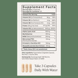 Ingredients panel highlighting gluten-free, non-GMO formula for clear labeling