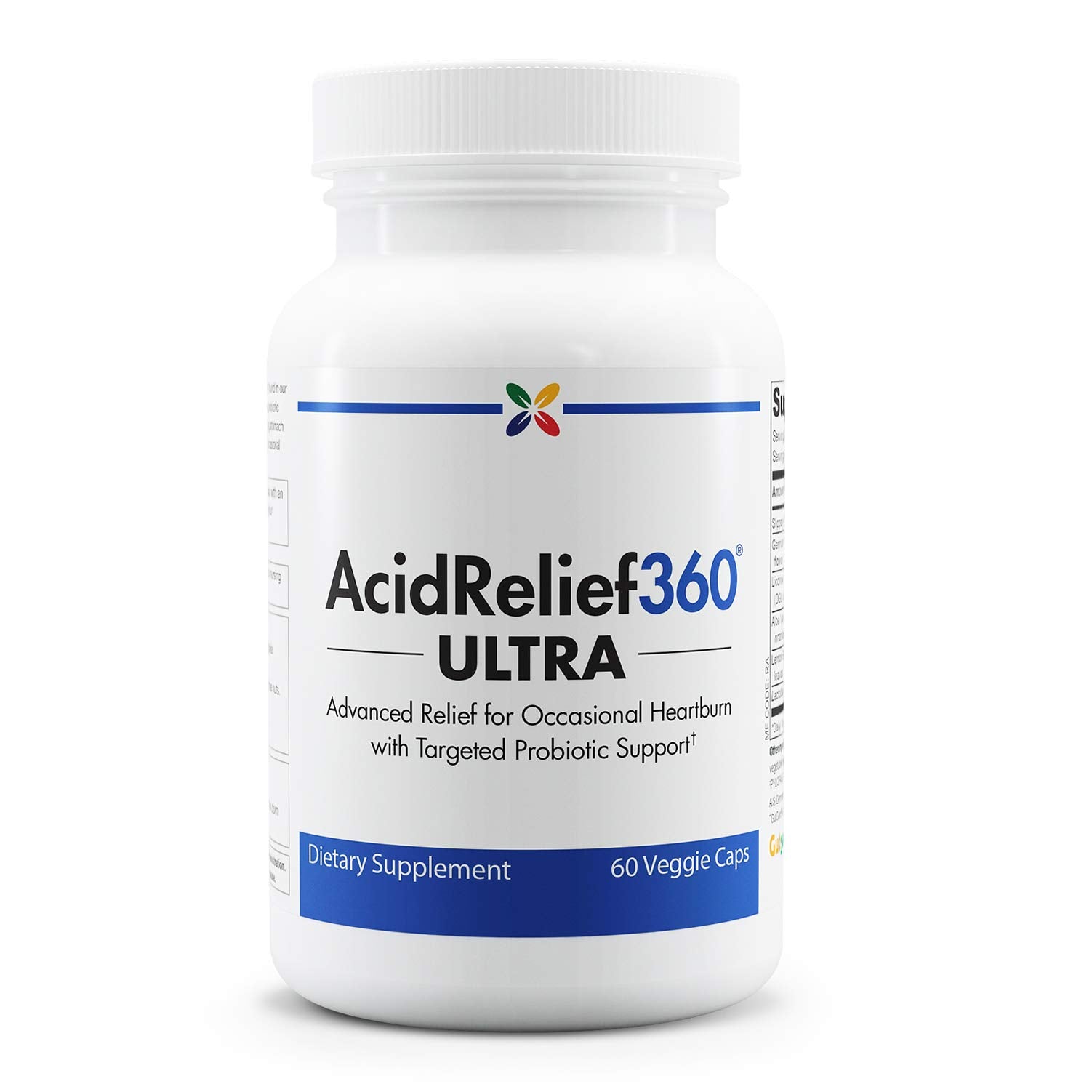Stop Aging Now AcidRelief360 Ultra: botella práctica para tomar diariamente