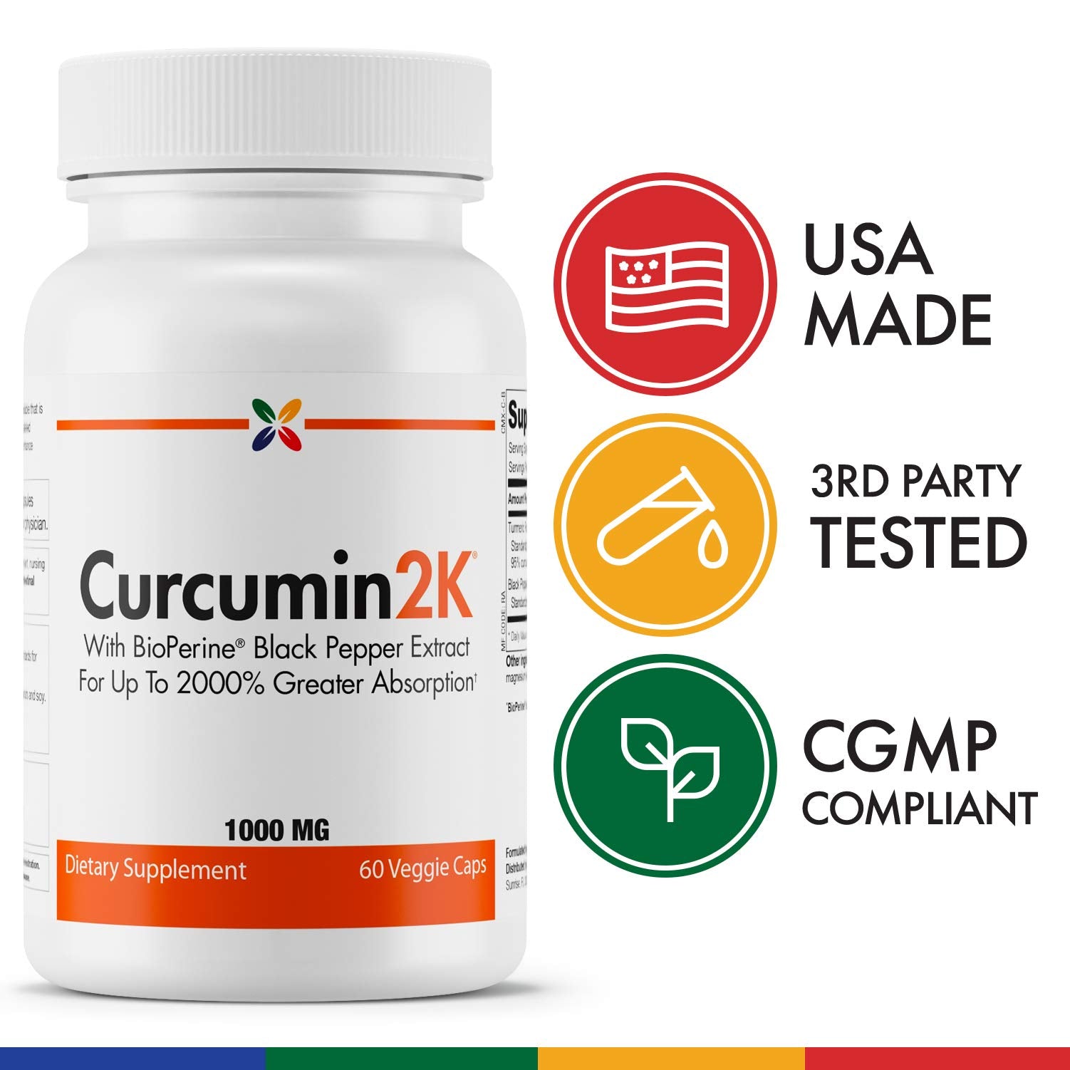 Stop Aging Now Curcumin2K, caja de tres frascos, conveniencia y ahorro