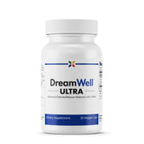 DreamWell Ultra de Stop Aging Now, botella y etiqueta, apoyo para una noche tranquila.