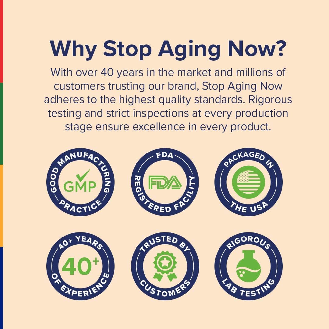 Stop Aging Now, envase reciclable destacando compromiso con sostenibilidad.