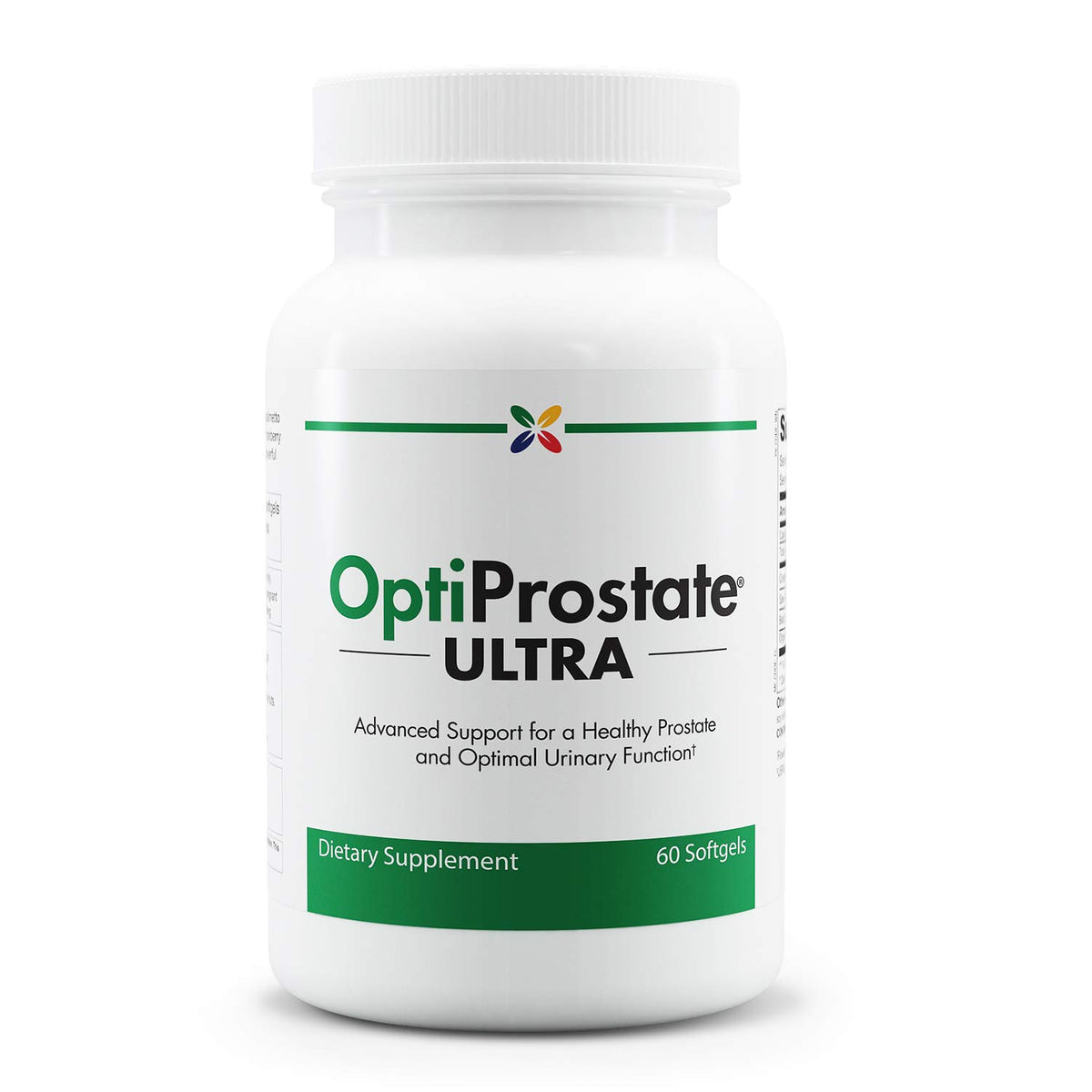 Botella de OptiProstate Ultra de Stop Aging Now con cápsulas para uso diario