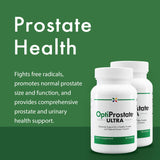 Etiqueta frontal legible de OptiProstate Ultra mostrando ingredientes