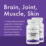 Frasco oscuro de PurZanthin Ultra para preservar la estabilidad y potencia del producto.