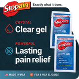 Stopain aplicado en la rodilla para alivio localizado.