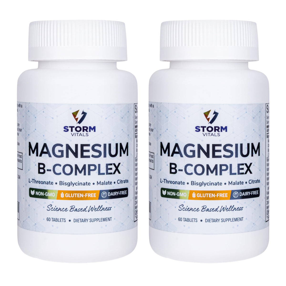 STORM VITALS Magnesium + B-Complex, tabletas recubiertas para toma suave y diaria