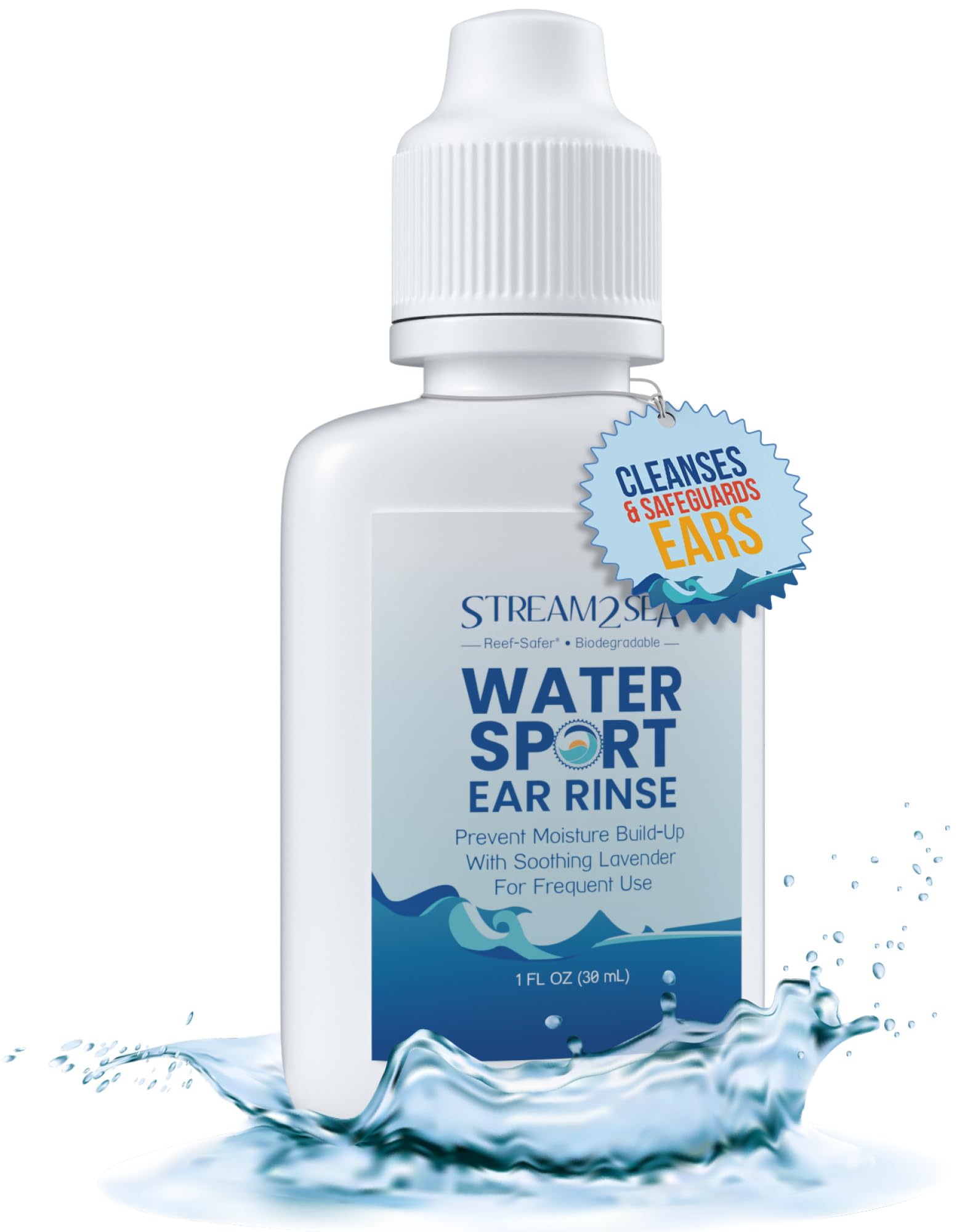 Stream2Sea botella con gotero para aplicación precisa tras nadar.