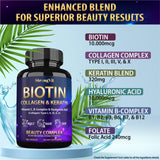 StrongVit Biotina 10000mcg mejora la apariencia de la piel y luminosidad