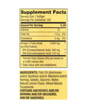 STS Home Omega-3, contenido de EPA y DHA por porción para ácidos grasos esenciales.