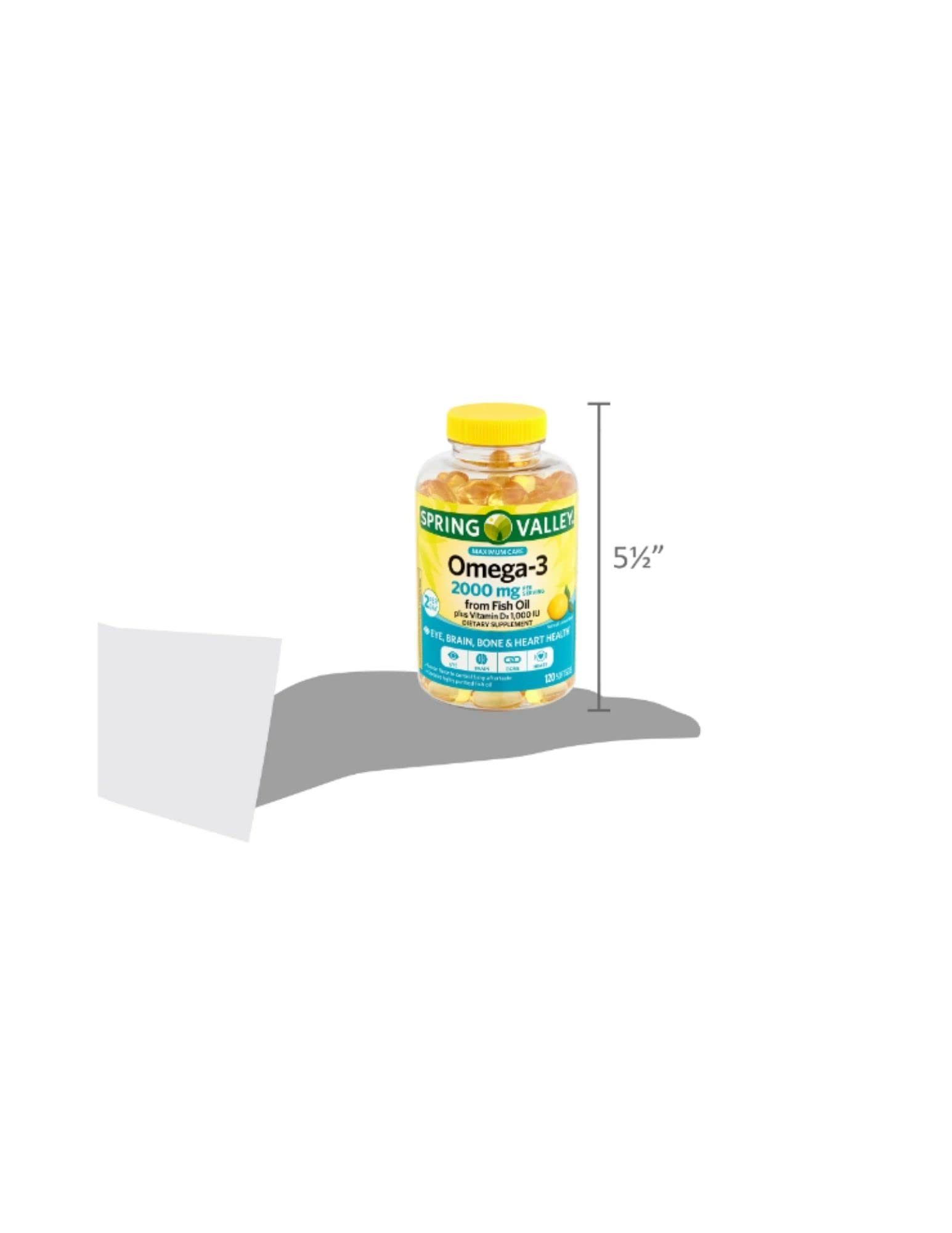 Omega-3 Spring Valley con sabor a limón para una toma agradable.