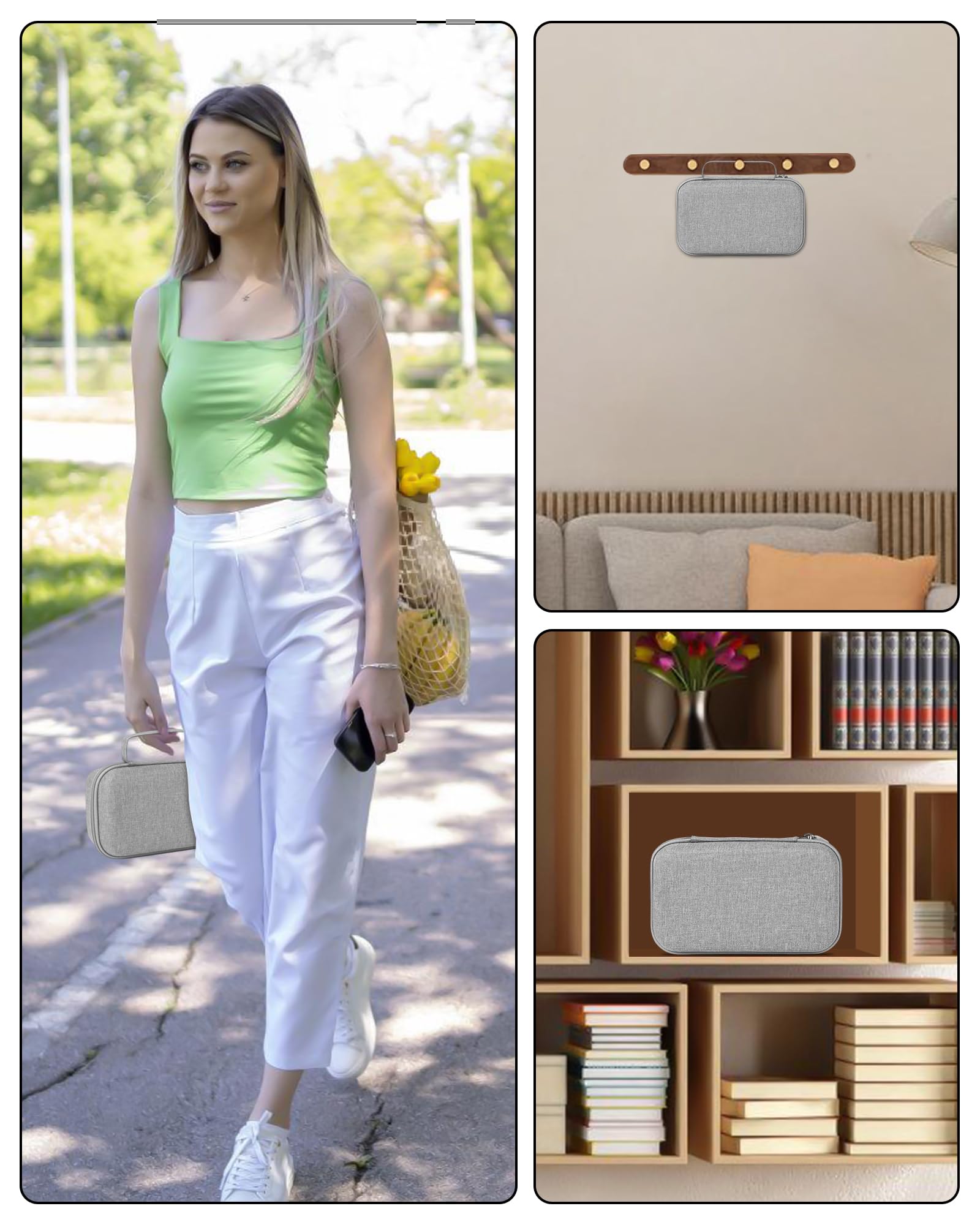 Estuche stukcaze para inhalador y nebulizador, ideal para viajes y organización.