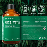 SU JUABA aceite esencial eucalipto, uso casero para cuidado personal y aromas.