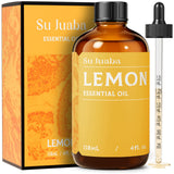 SU JUABA aceite esencial limón, bote 4oz ámbar, aroma fresco para limpieza.