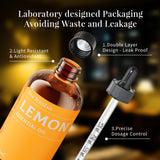 SU JUABA aceite esencial limón, envase ámbar con gotero para dosificar.