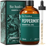 SU JUABA Aceite de Menta en botella ámbar para aromaterapia y bienestar