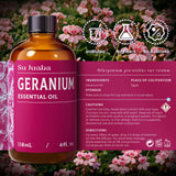 SU JUABA Geranium, mezcla DIY con lavanda y romero para jabones.