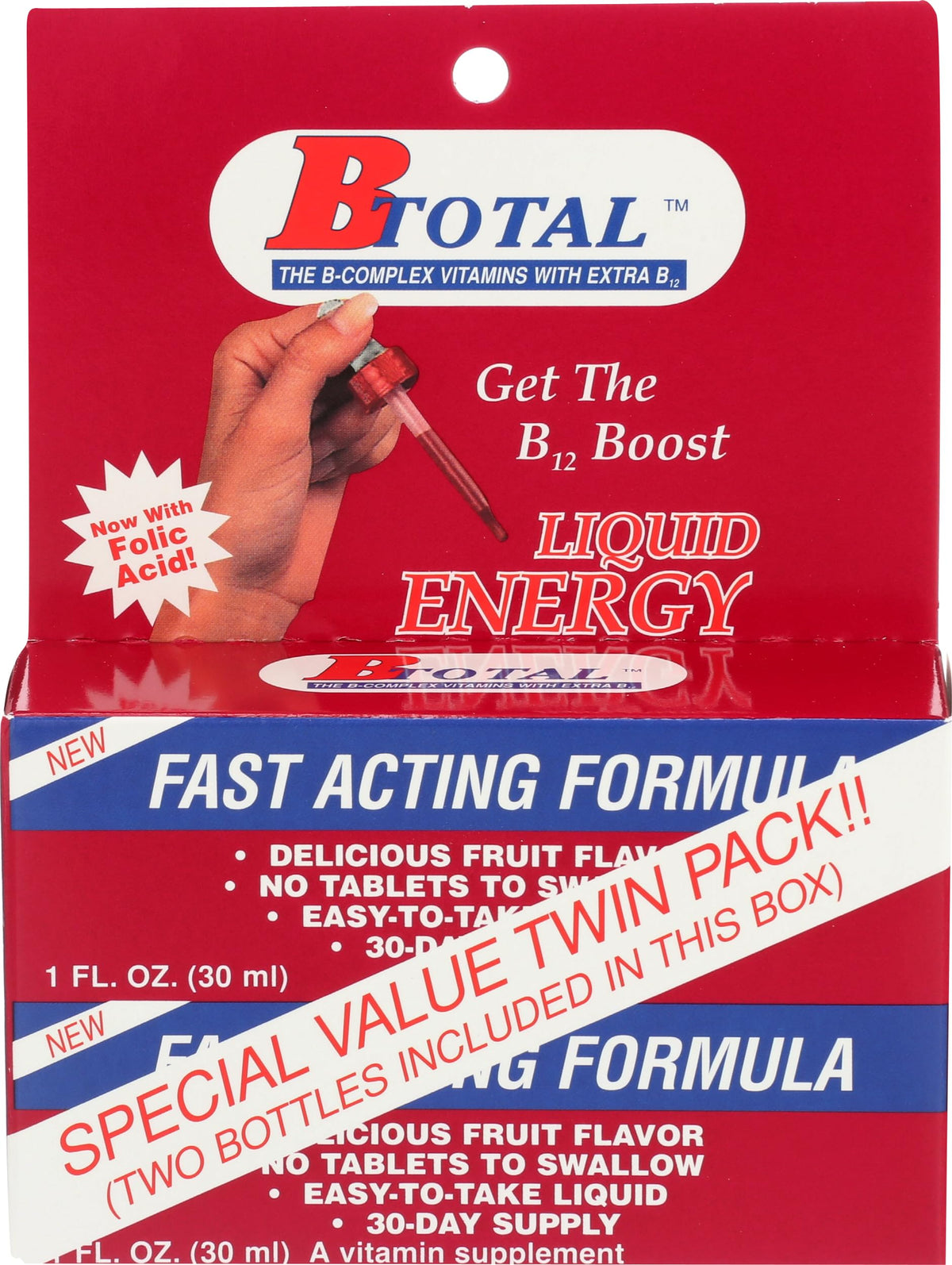 Sublingual B Total: botella con gotero para energía natural sin cafeína