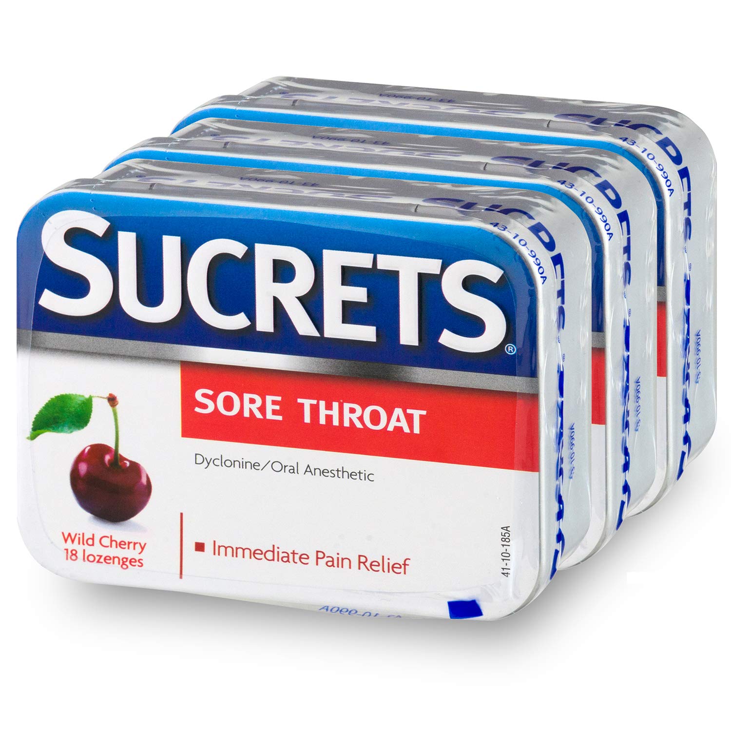 Sucrets sabor cereza salvaje, pastillas envueltas para uso diario.