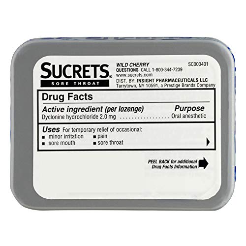 Lleva Sucrets en bolso o maleta para uso durante el viaje.