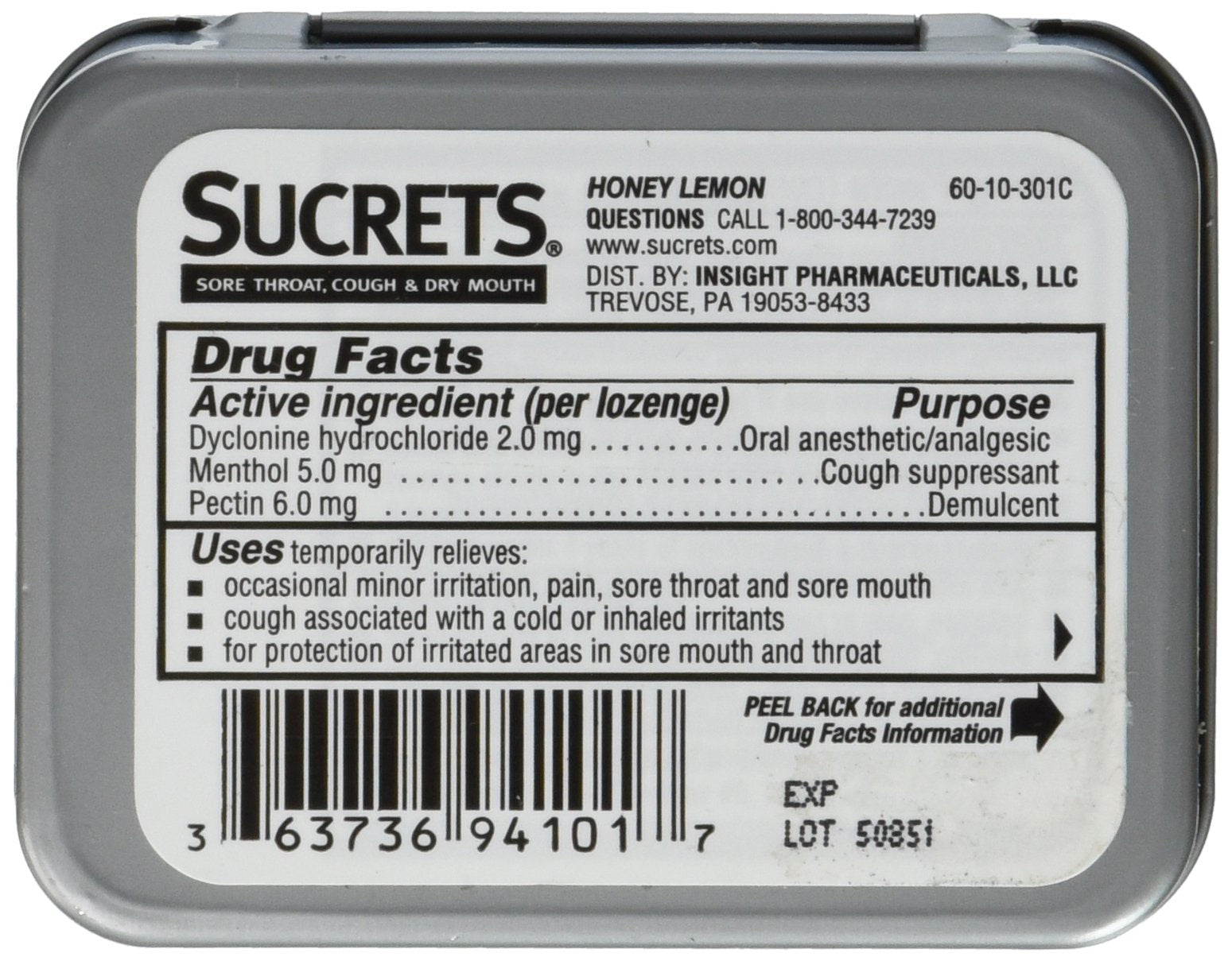 Sucrets pastillas miel limón: sabor suave y alivio para la garganta irritada.