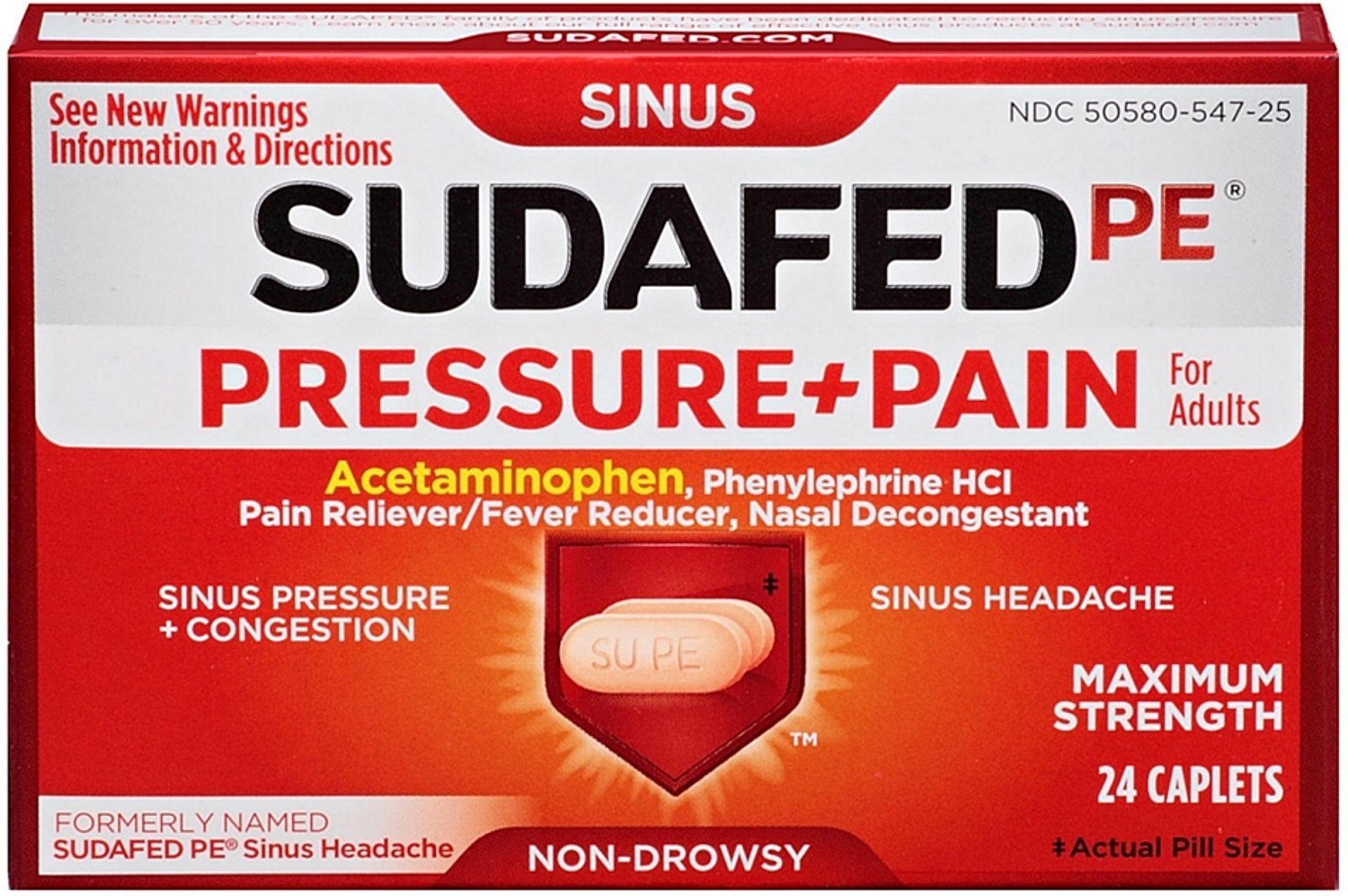 Sudafed PE: comprimidos para presión y dolor, alivio diario de la incomodidad en casa o trabajo