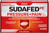 Sudafed PE: comprimidos para presión y dolor, alivio diario de la incomodidad en casa o trabajo