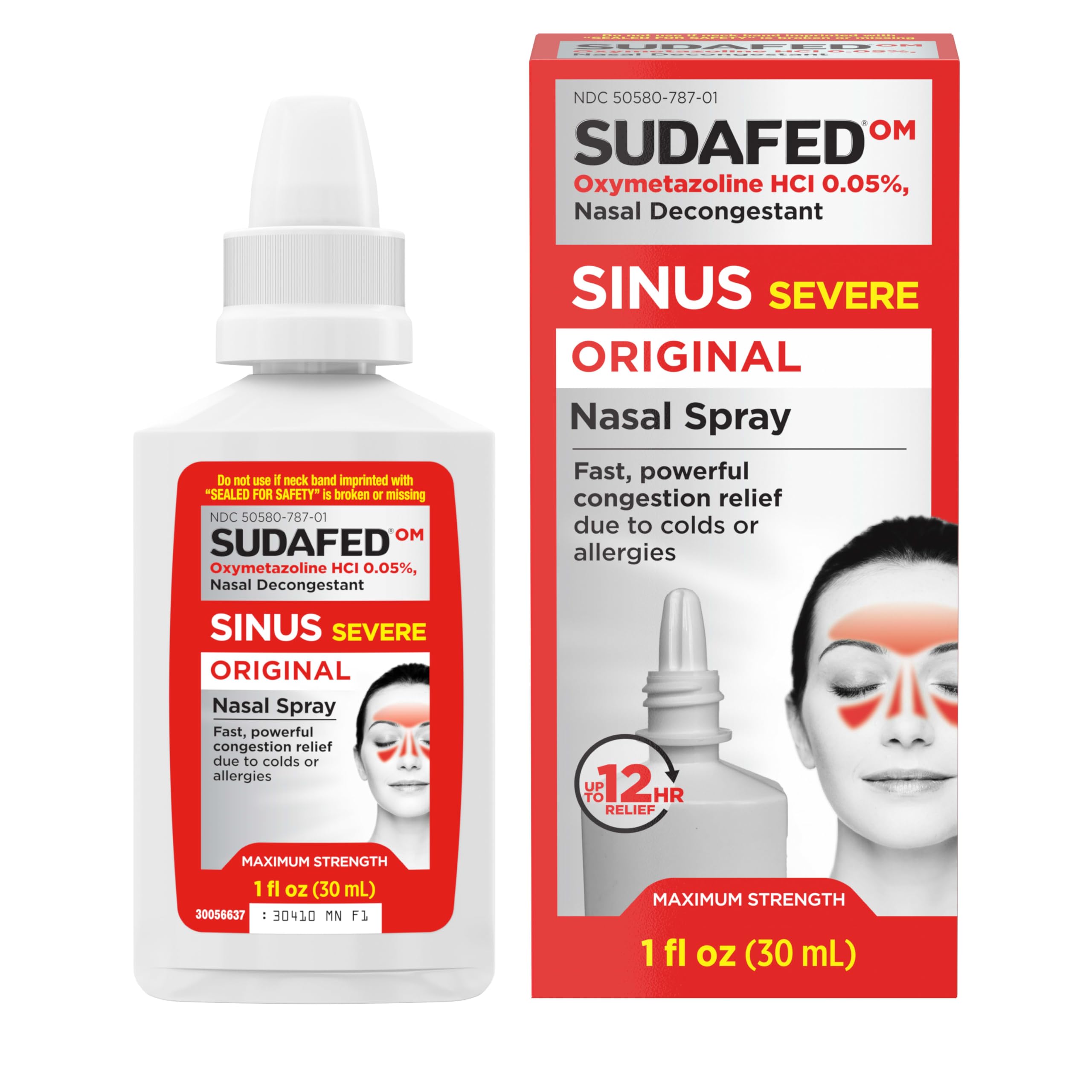 Sudafed Sinus Severe Original aerosol nasal, acción de pulverización para descongestión rápida
