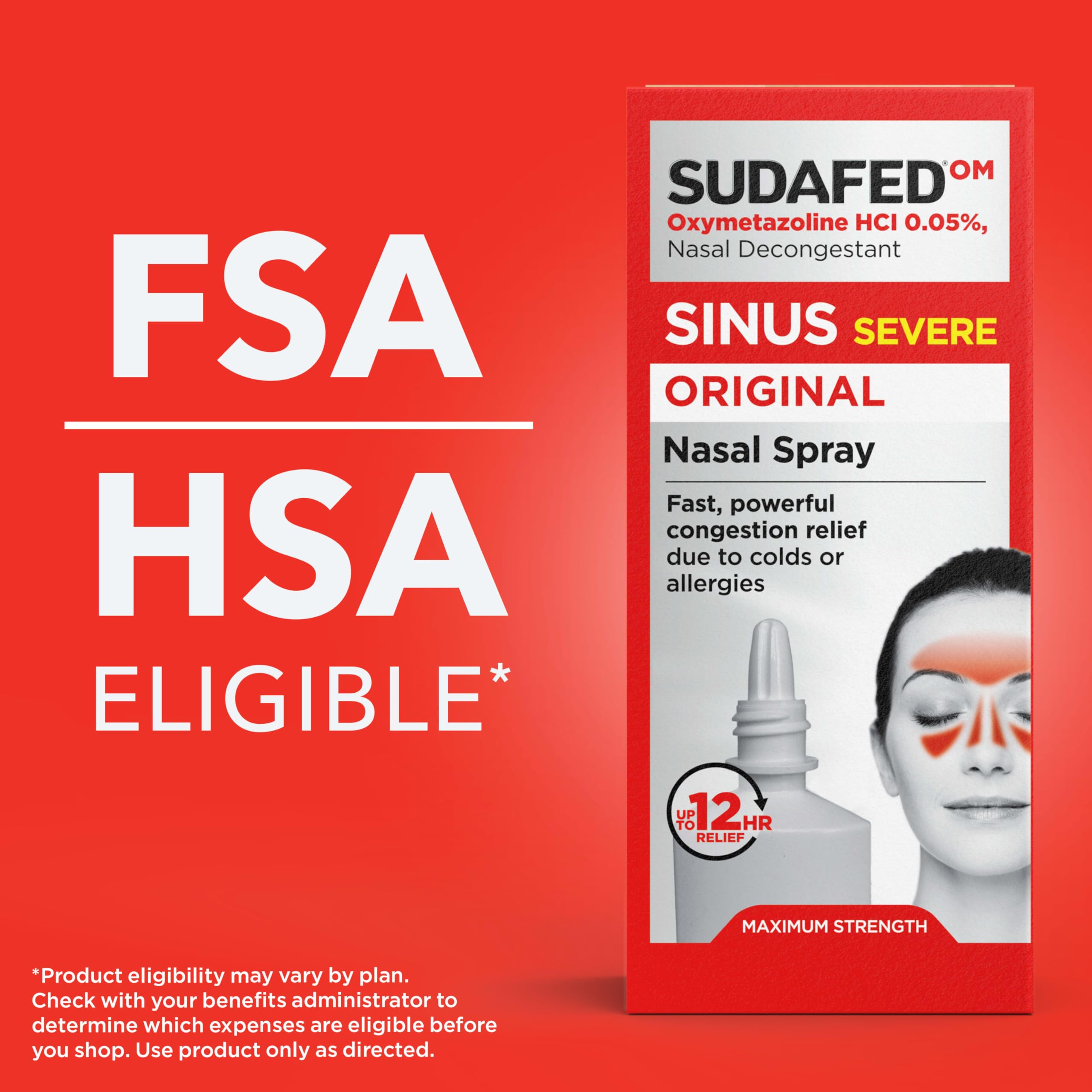 Sudafed Sinus Severe Original aerosol nasal, etiqueta y uso seguro recomendado