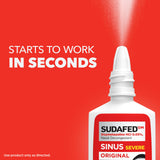Sudafed Sinus Severe Original aerosol nasal, tapa para almacenamiento seguro