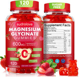 Gomitas Sudrolove de magnesio glicinato 600mg, frasco, apoyo a la calma