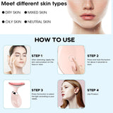 Suenohyu masaje facial, calentamiento hasta 113 °F para mejor absorción de crema.