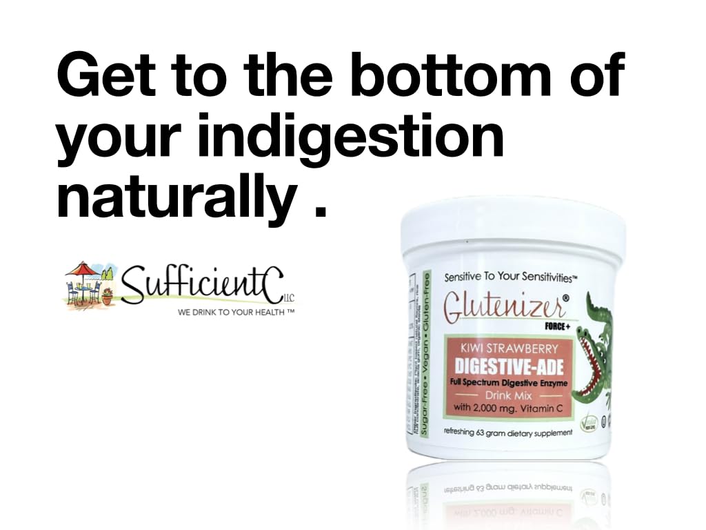 Sufficient-C Glutenizer Force Plus kiwi-fresa polvo listo para bebidas