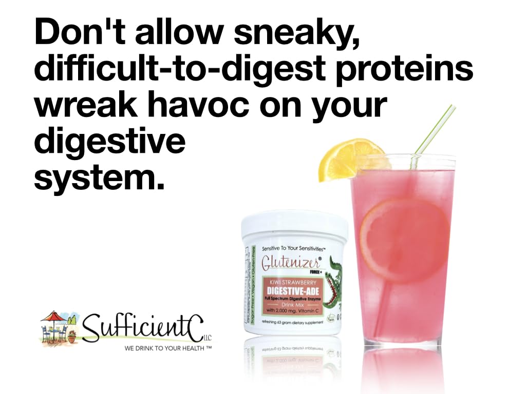 Sufficient-C Glutenizer Force Plus kiwi-fresa vitamina C para bienestar diario