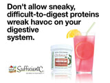 Sufficient-C Glutenizer Force Plus kiwi-fresa vitamina C para bienestar diario